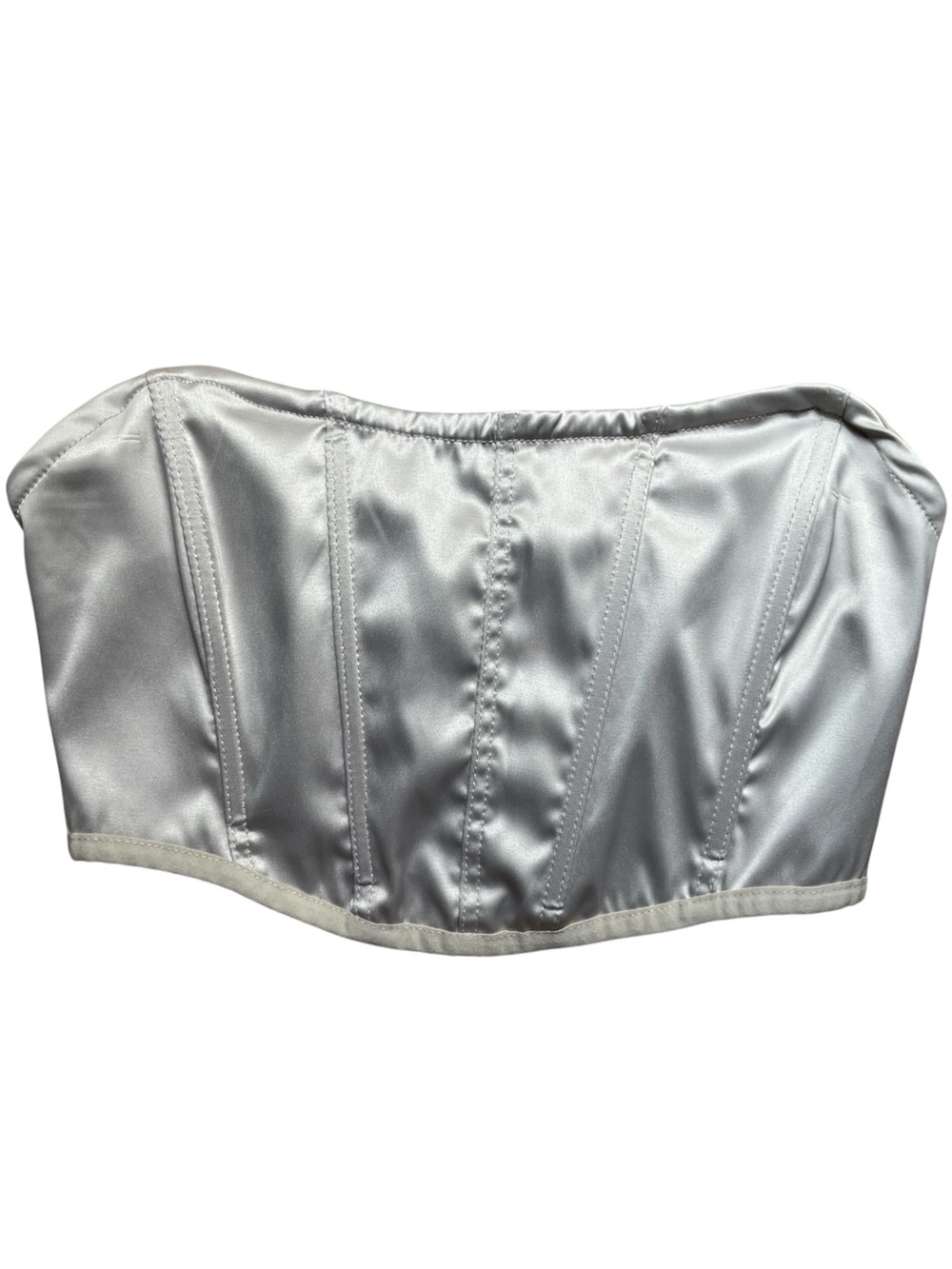 🐚🪼 2/15$ 🪼🐚 Garage Champagne Satin Strapless Bustier Top